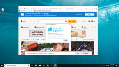 Internet Explorer 11 ve Windows 10