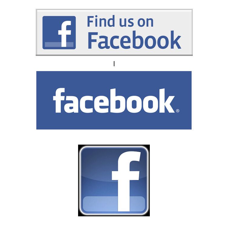Koláž facebookových log zobrazujících branding Facebooku.