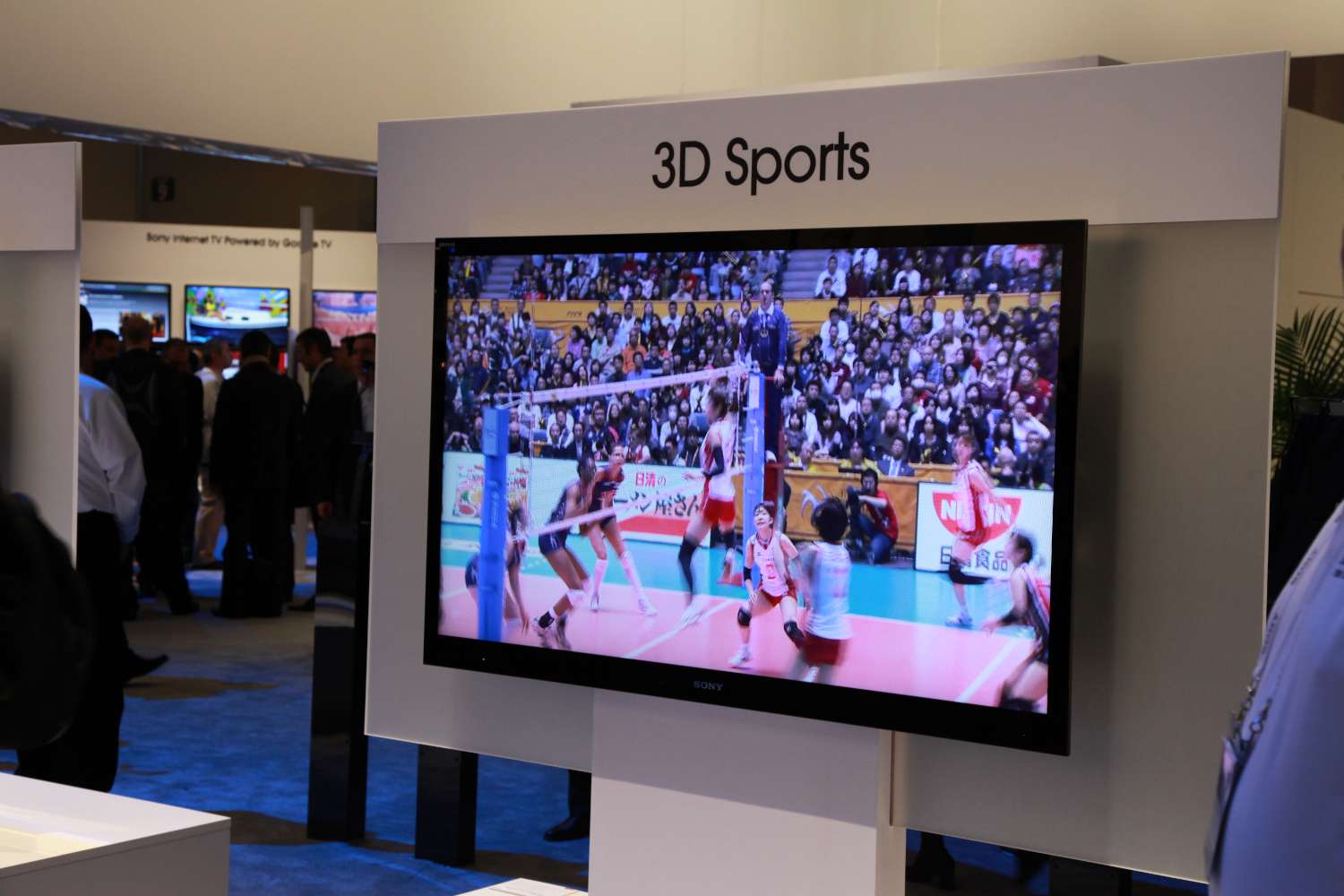 3DTV zobrazující sport na stánku CES