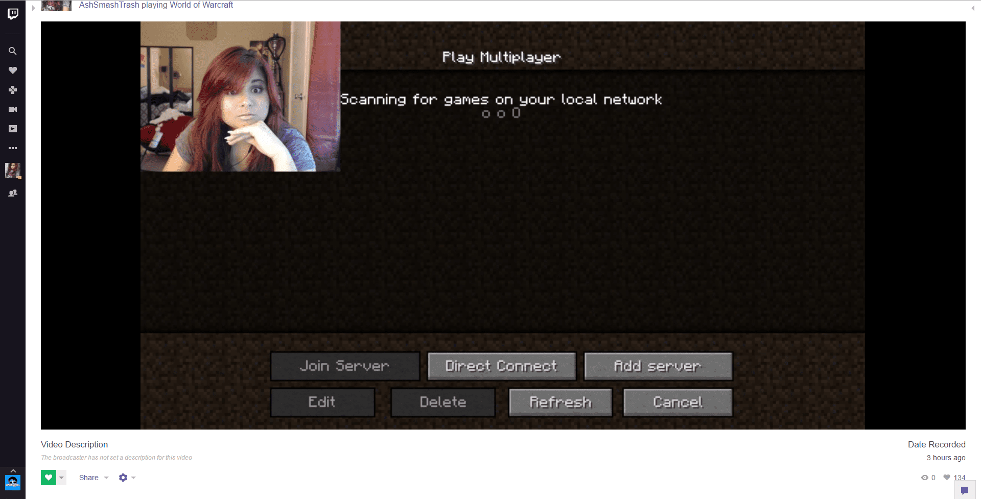 Snímek obrazovky Minecraftu
