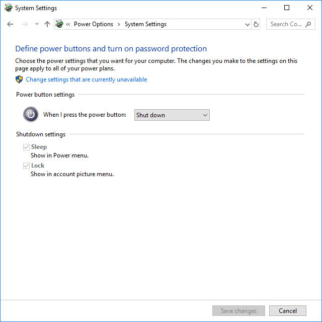 Možnosti napájení ve Windows 10