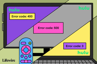 Ilustrace zobrazující různé chybové kódy Hulu