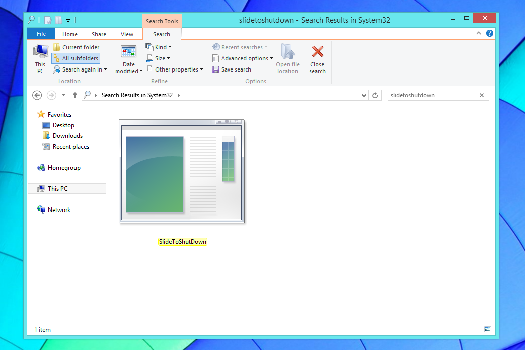 Soubor Windows 8 SlideToShutDown