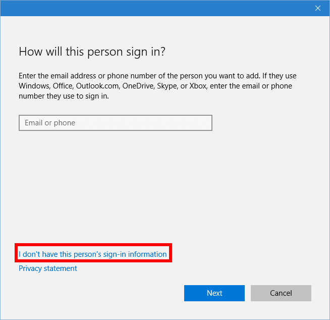 Windows 10 ztěžuje vytvoření místního účtu.