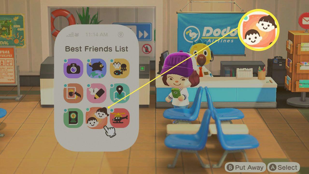 Nejlepší seznam přátel aplikace na telefonu Nook v Animal Crossing;  Nové obzory