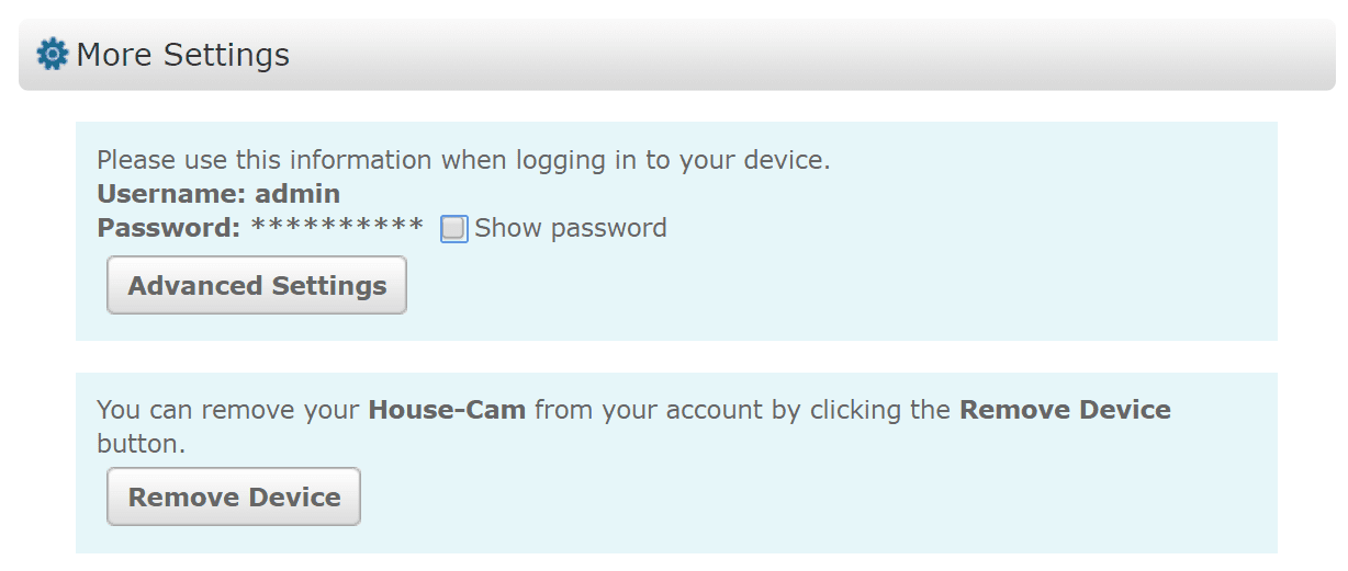 Screenshot webové stránky D-Link pro změnu hesla