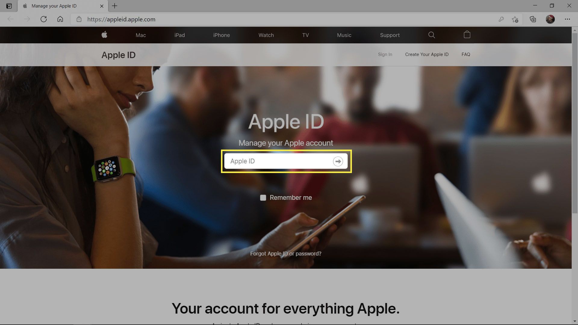 Web Apple ID.