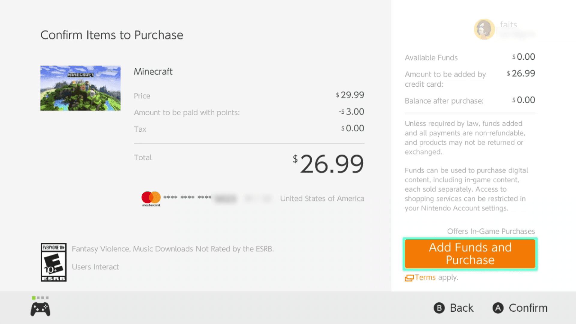 Přidejte prostředky a nákup vybrané v e-shopu Nintendo.