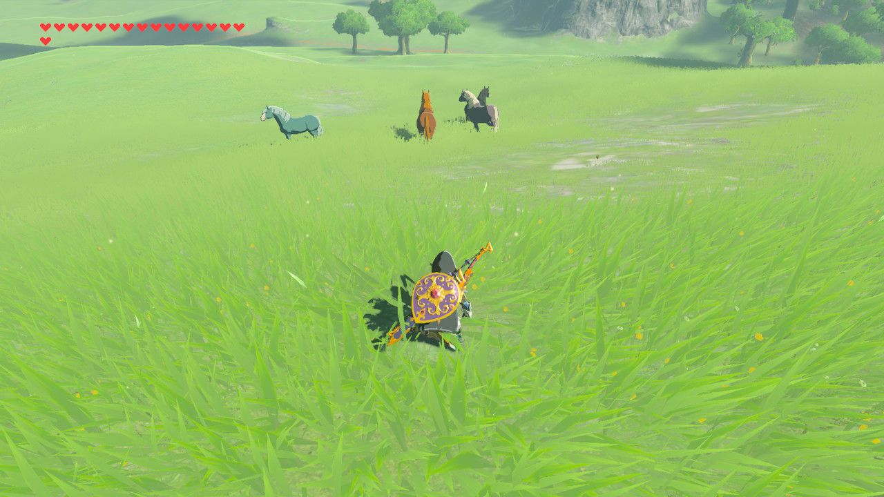 Plížit se na koních v Zelda: Breath of the Wild