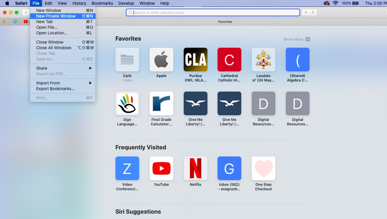 V prohlížeči Safari na počítači Mac přejděte do režimu soukromého prohlížení