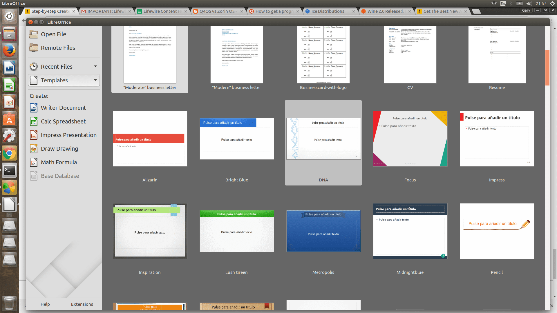 Prezentační šablony LibreOffice