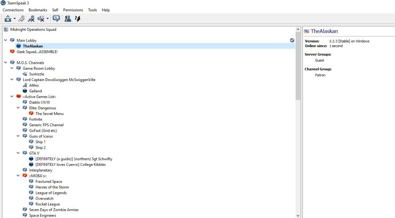 Screenshot TEamspeak 3