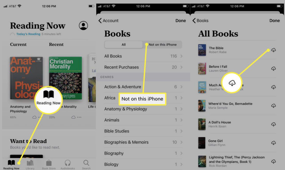 stahování knih ze zařízení iOS
