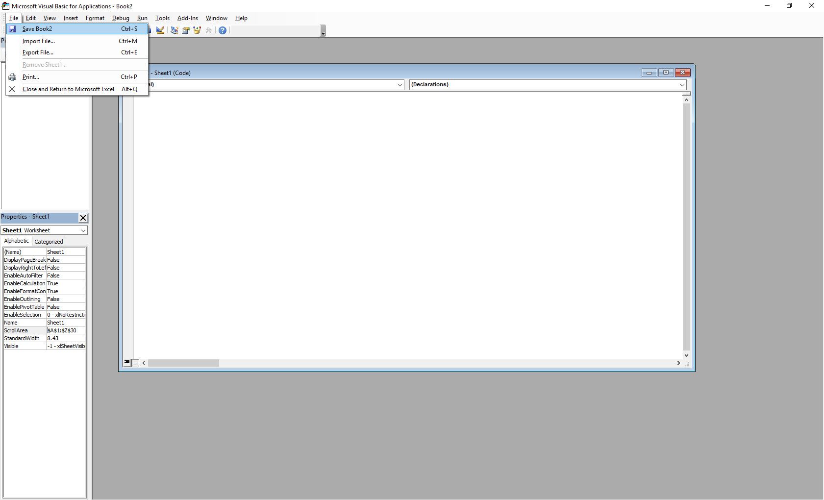 MS Visual Basic pro aplikace v aplikaci Excel