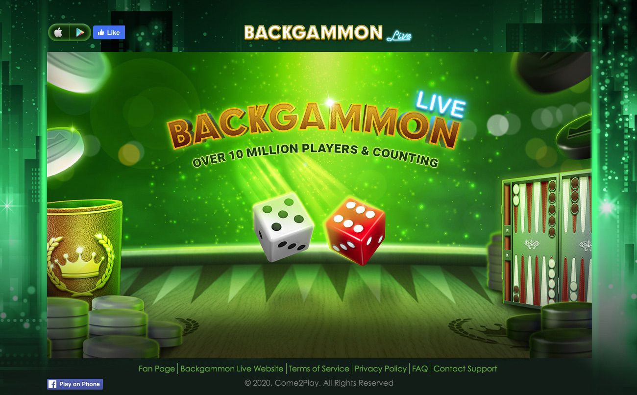 Screenshot hry Backgammon Live Facebook