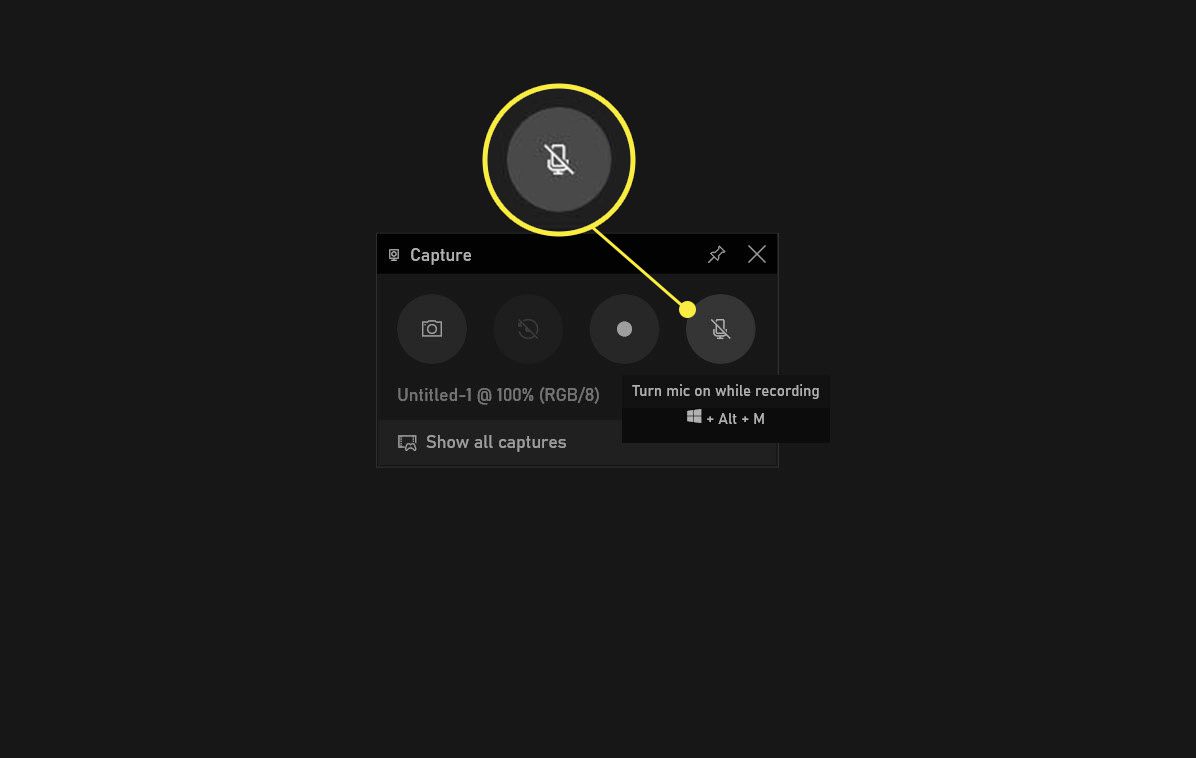Zvýrazněna ikona mikrofonu na herním panelu Xbox