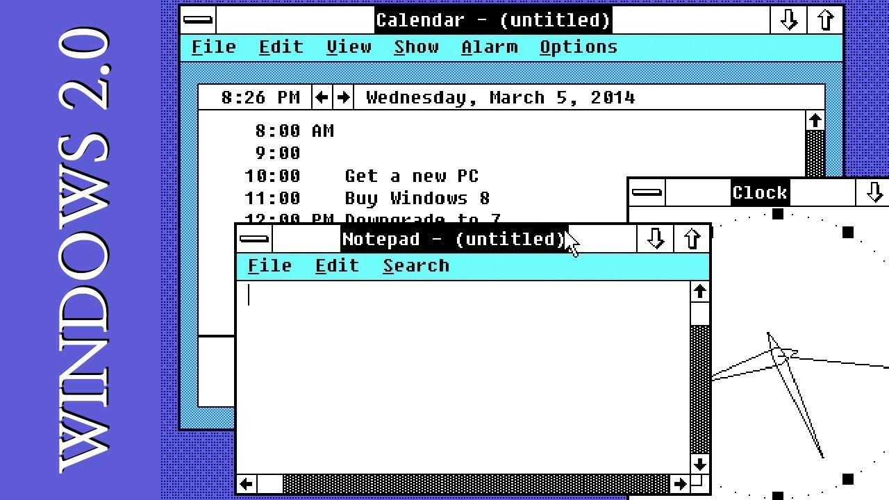 Screenshot systému Windows 2.0