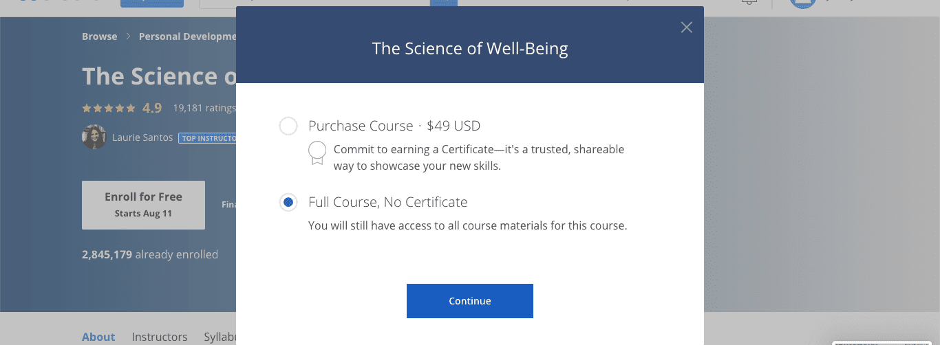 Certifikát Coursera