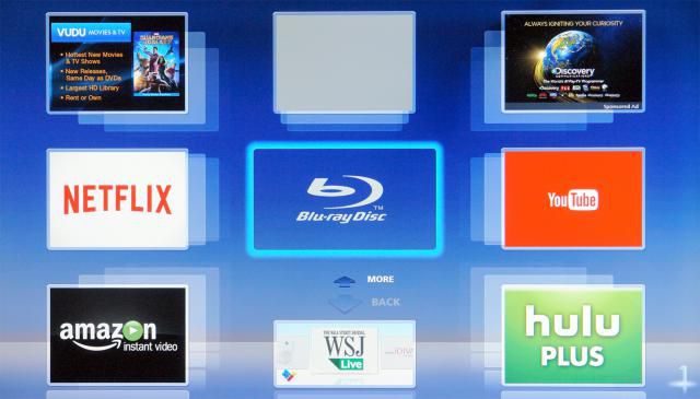 Přehrávač Panasonic DMP-BDT360 3D a síťové disky Blu-ray - fotografie z nabídky internetového streamování
