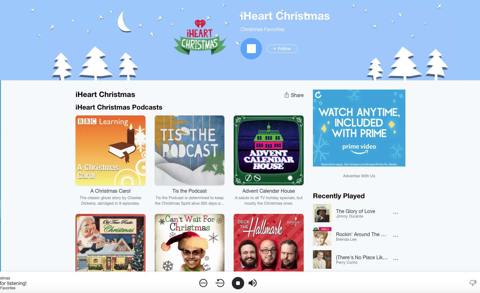Bezplatně streamovaná vánoční hudba iHeart Radio