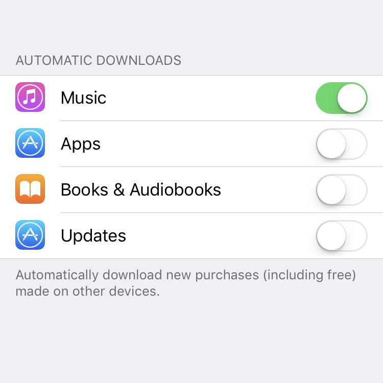 obrazovka iTunes a obchodů s aplikacemi na iPhone