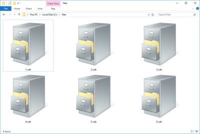 Soubory CAB ve Windows 10