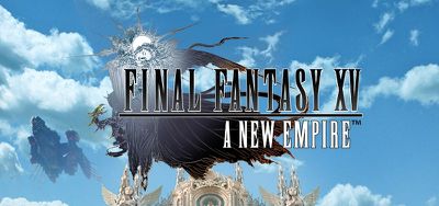 Final Fantasy XV: Obrazovka titulu New Empire v systému Android.