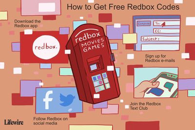 Ilustrace ukazuje, jak získat zdarma Redbox kódy