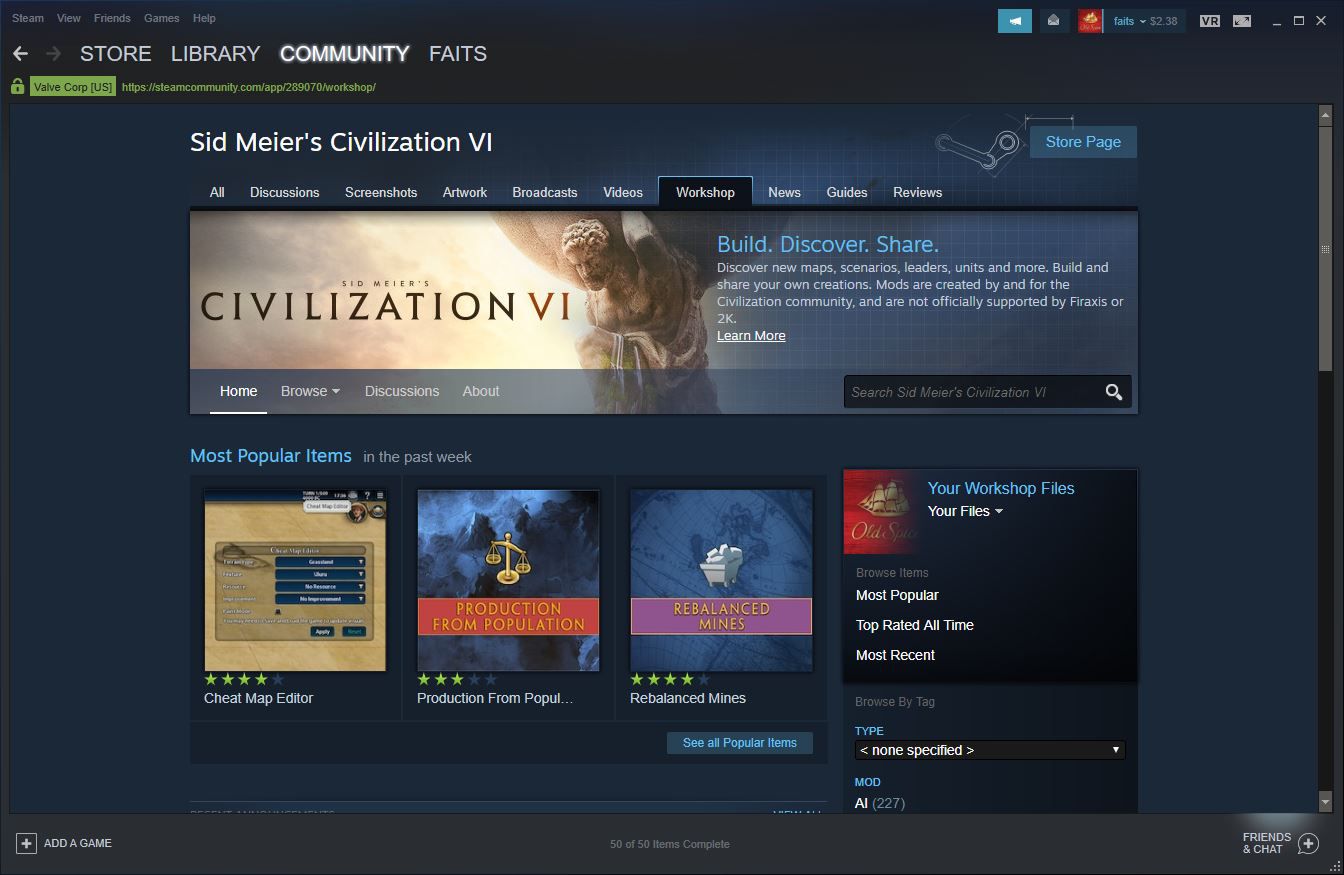 Steam Workshop Civilizace VI