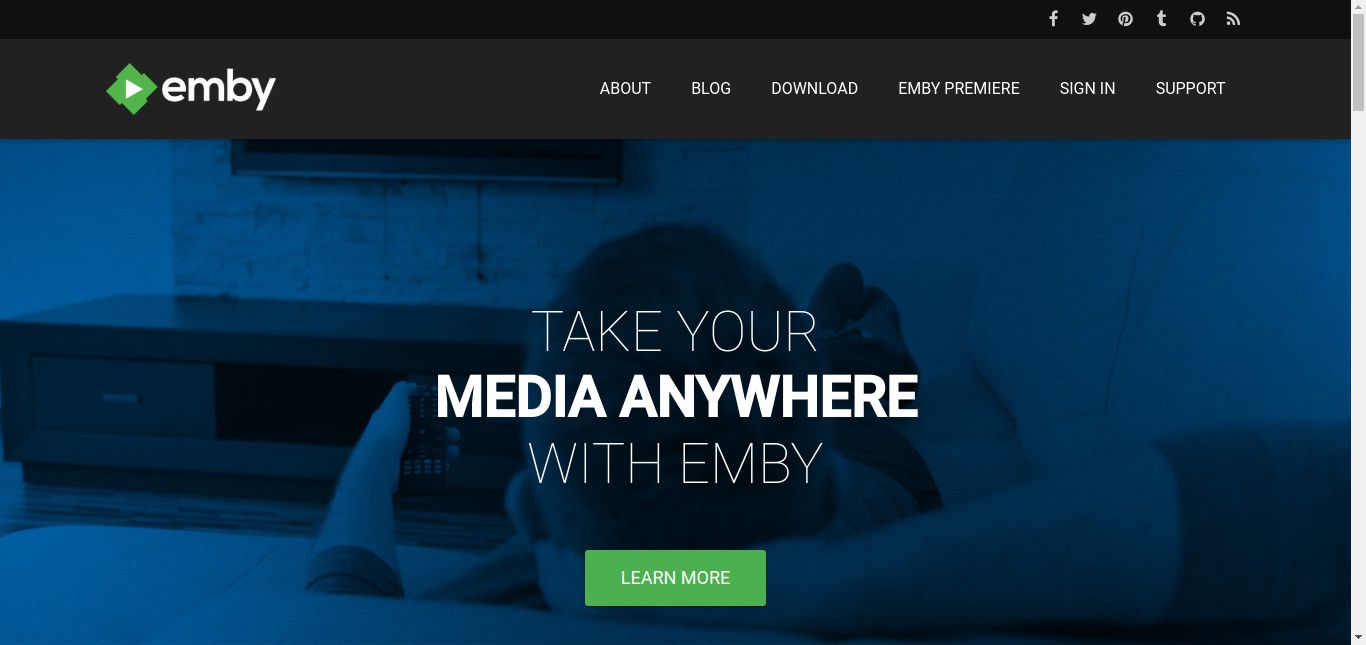Web společnosti Emby