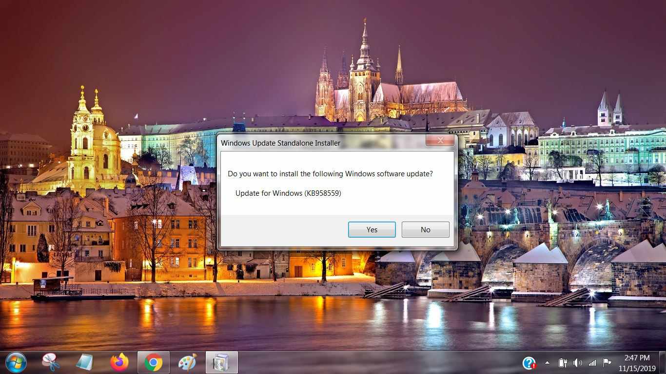 Samostatný instalační program Windows Update