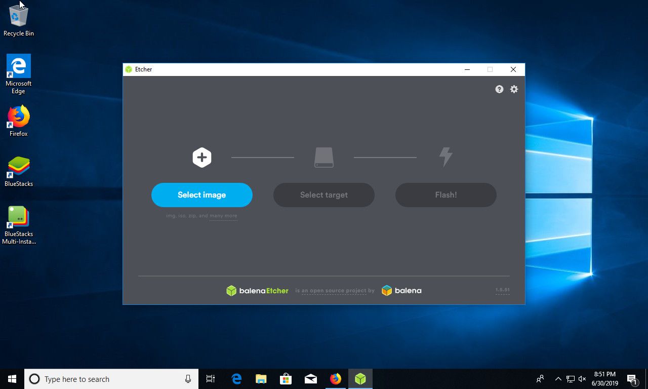 Etcher ve Windows 10