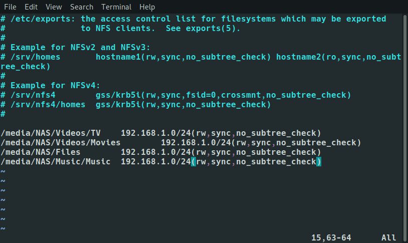 Export NFS Raspberry Pi