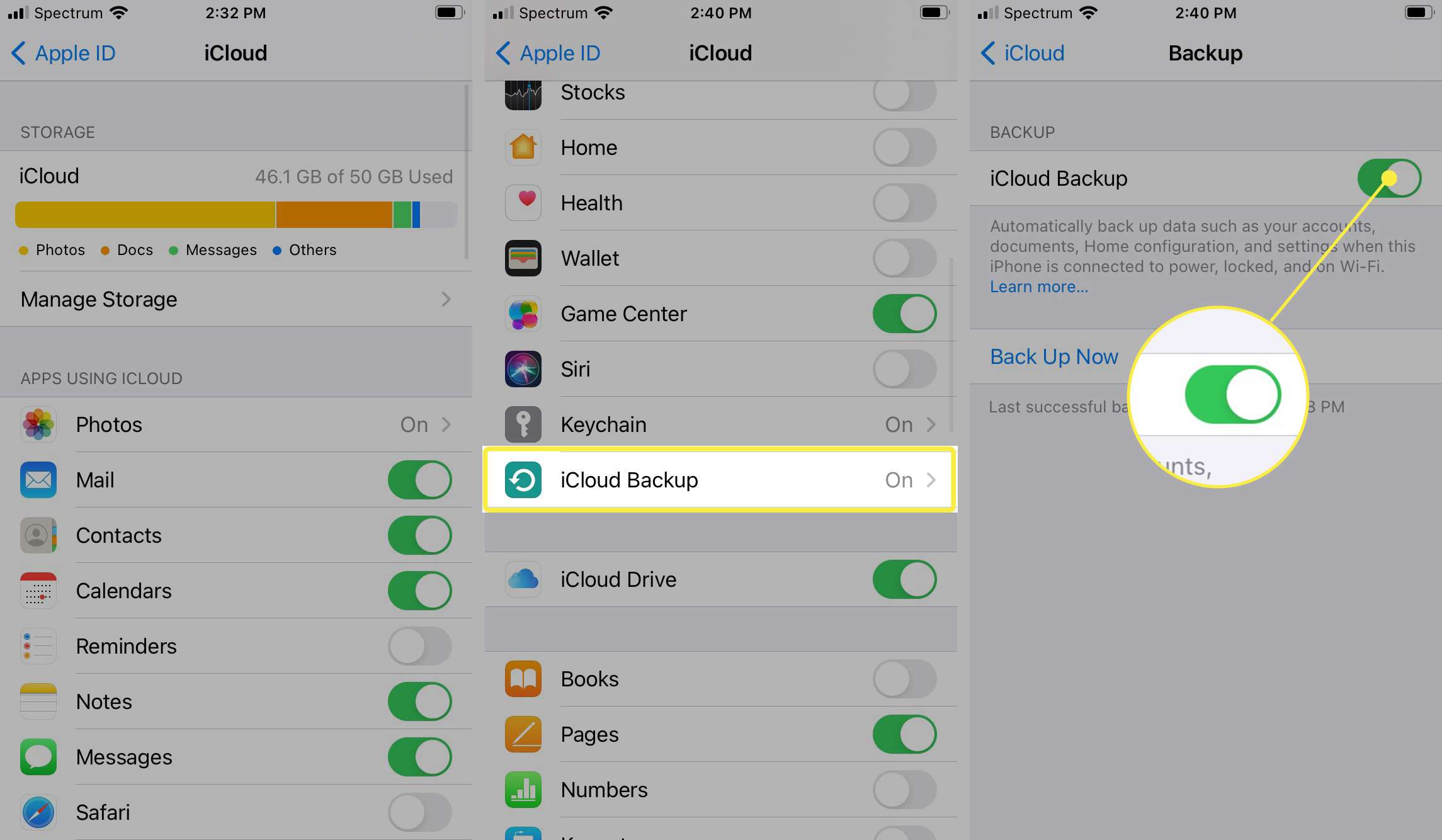 iOS obnovuje smazané texty iCloud 2
