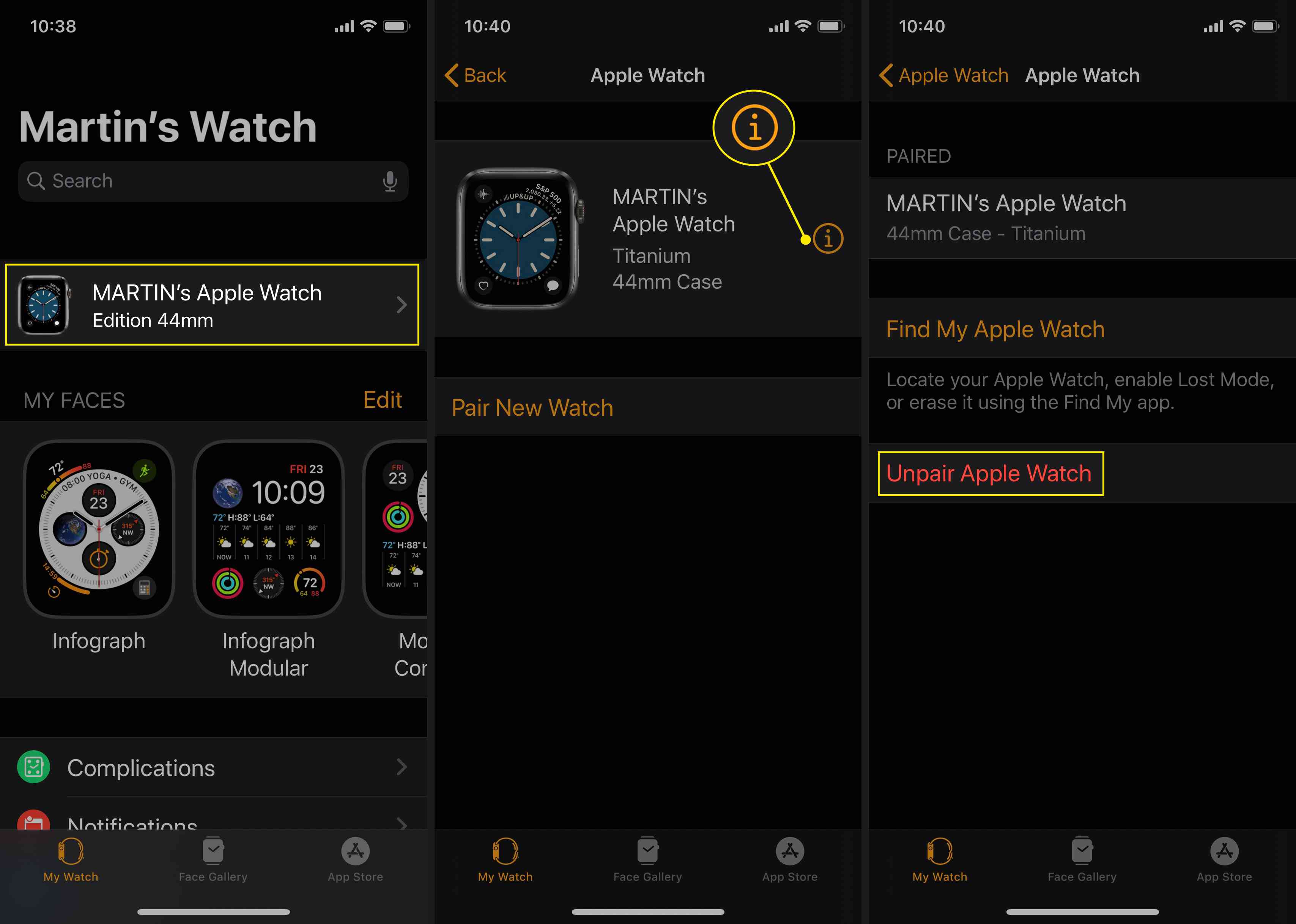 Zrušte spárování Apple Watch a deaktivujte zámek aktivace
