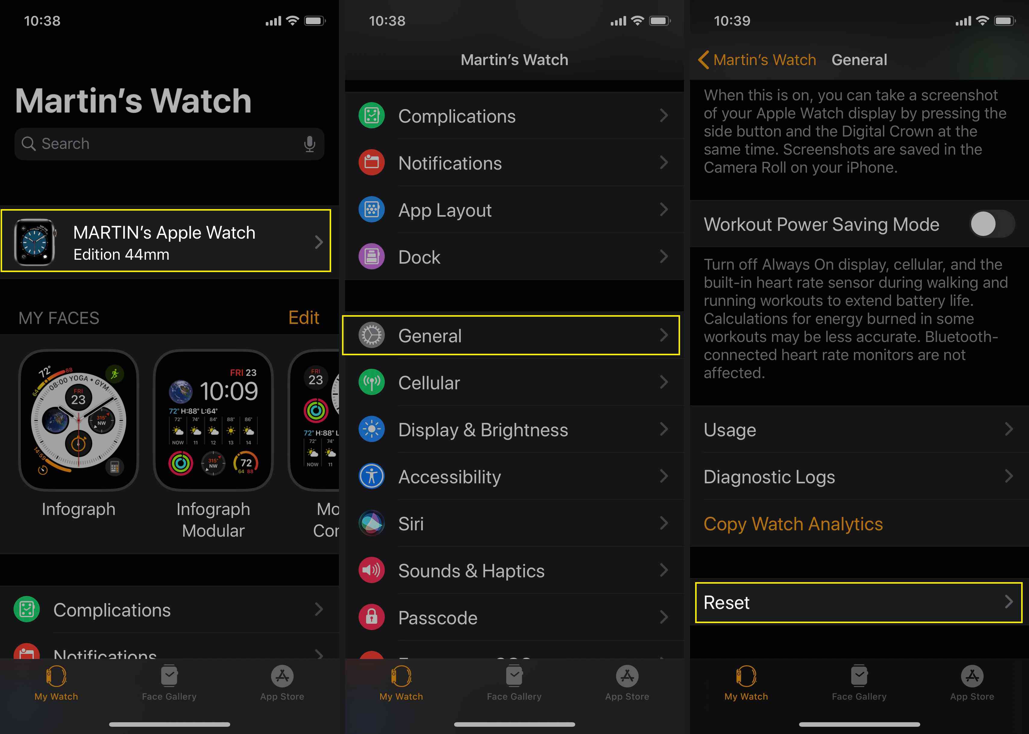 Pomocí Apple Watch resetujte zařízení a odeberte přístupový kód