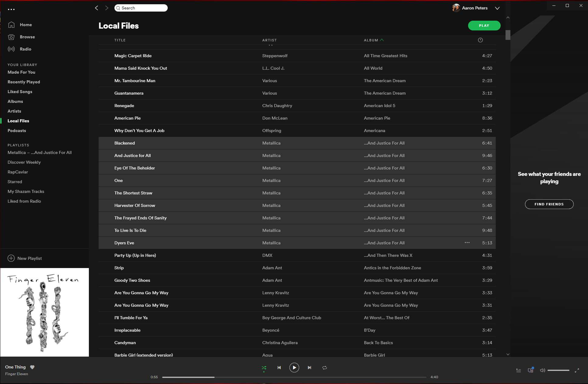 Vytvoření seznamu skladeb Spotify s místními soubory