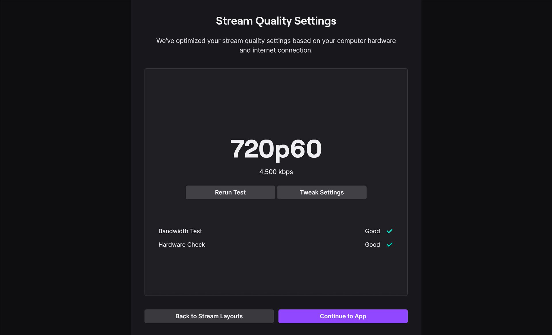 Test kvality streamu Twitch Studio.