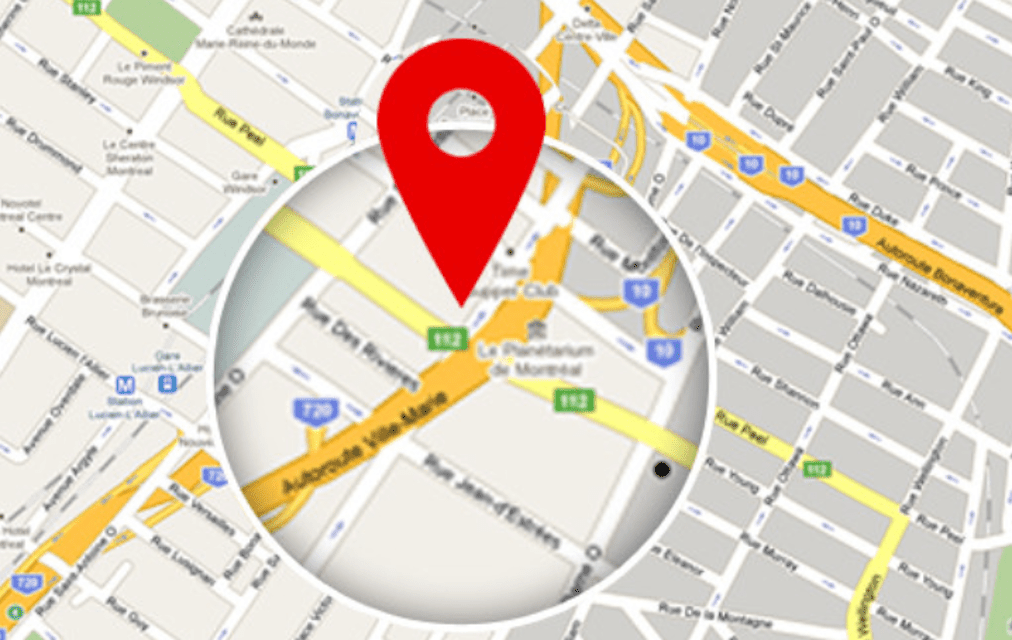 Vyhledávací zařízení Google Map