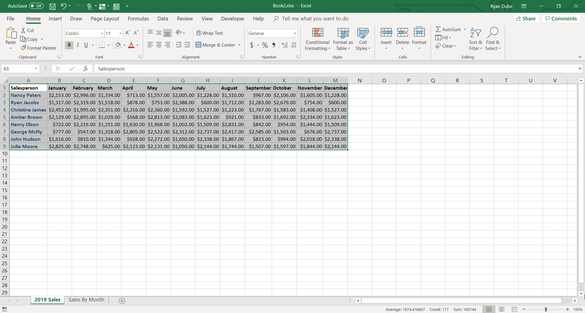 Zvýraznění tabulky pro formátování v aplikaci Excel