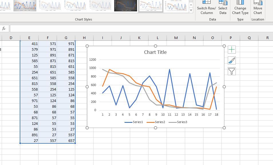 Čárový graf v aplikaci Excel