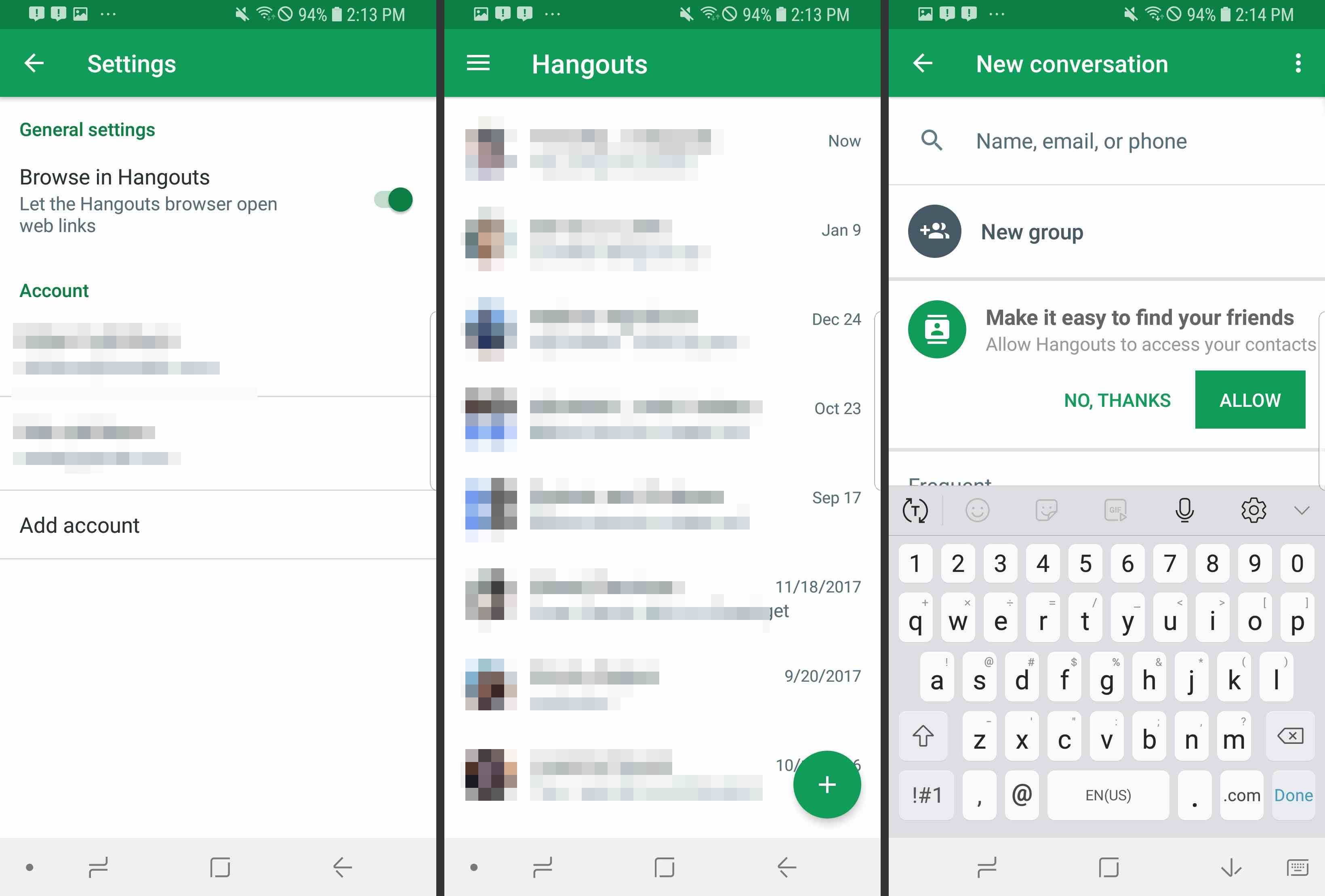 Google Hangouts pro Android