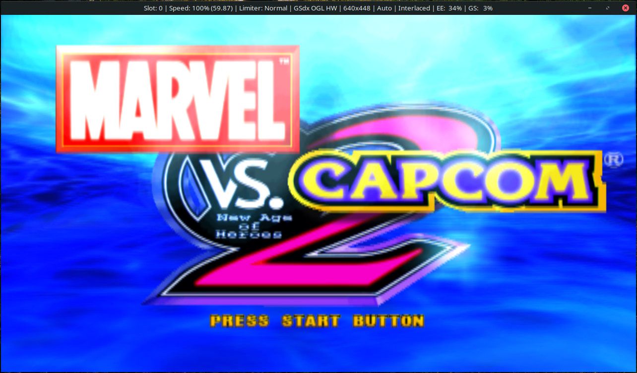 Marvel vs. Capcom 2 na emulátoru PCSX2