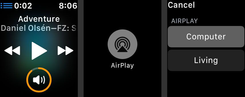 Jak změnit zdroje AirPlay pomocí Force Touch na Apple Watch