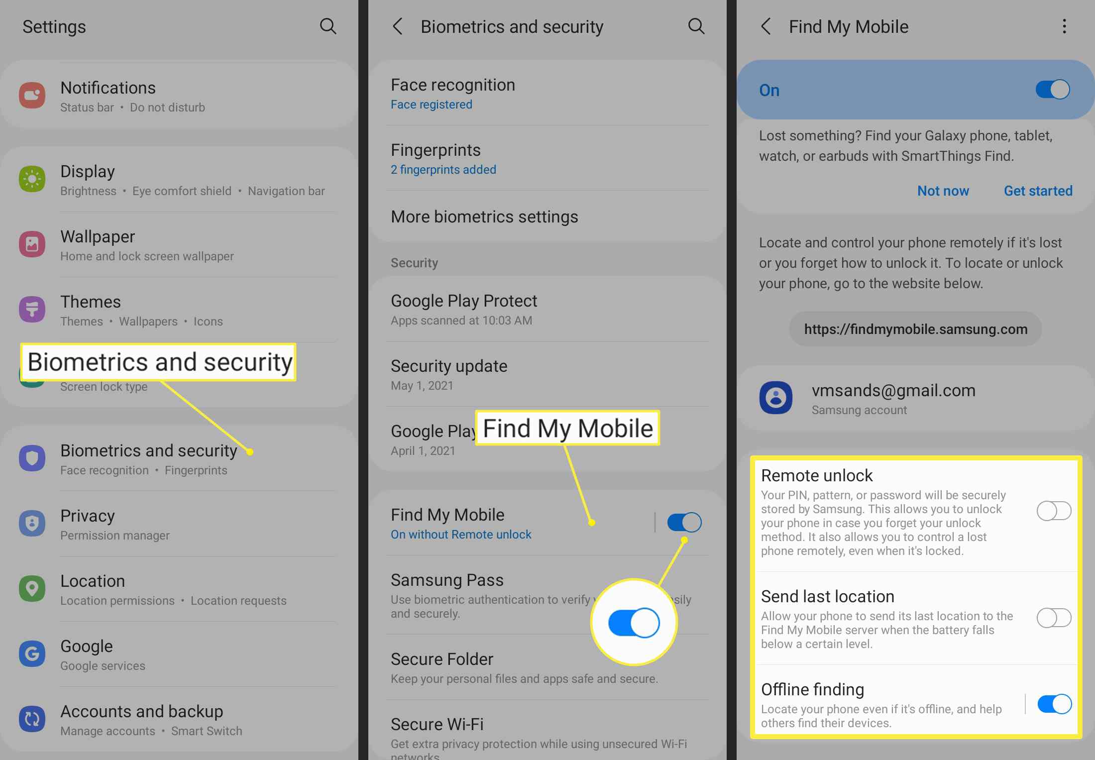 Samsung Biometrics a možnosti zabezpečení