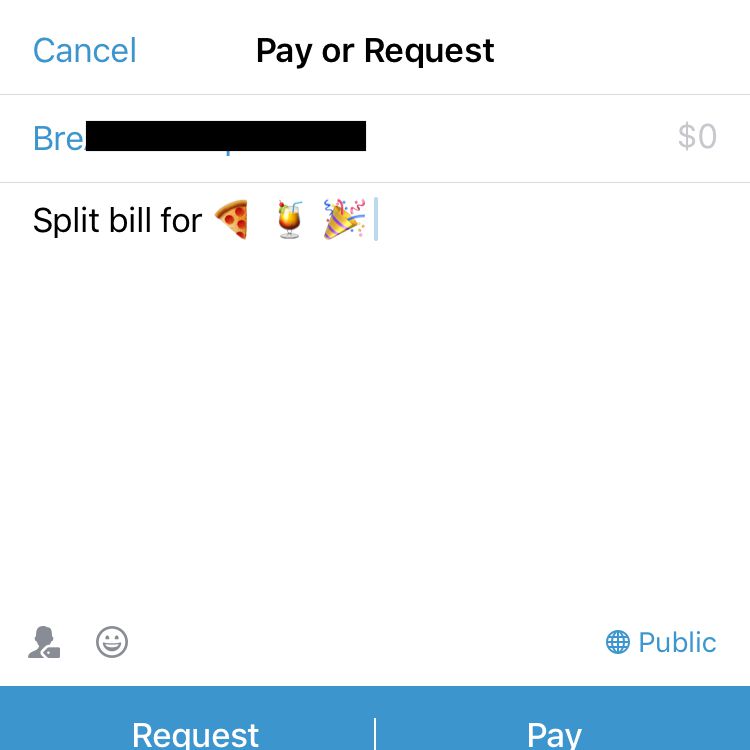 Plaťte nebo požádejte o prostředky Venmo