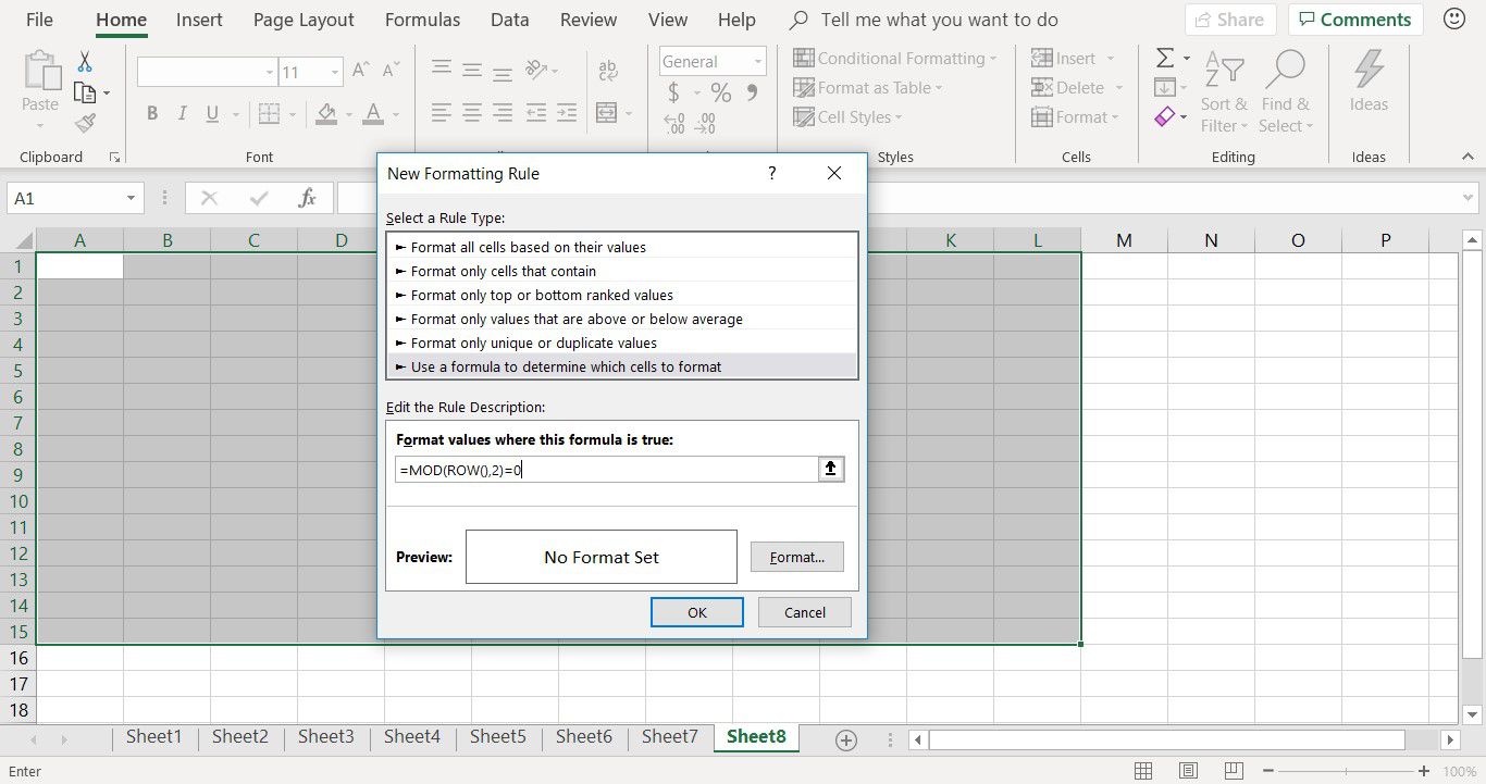 Jak přidat vzorec do pravidla podmíněného formátování v aplikaci Excel