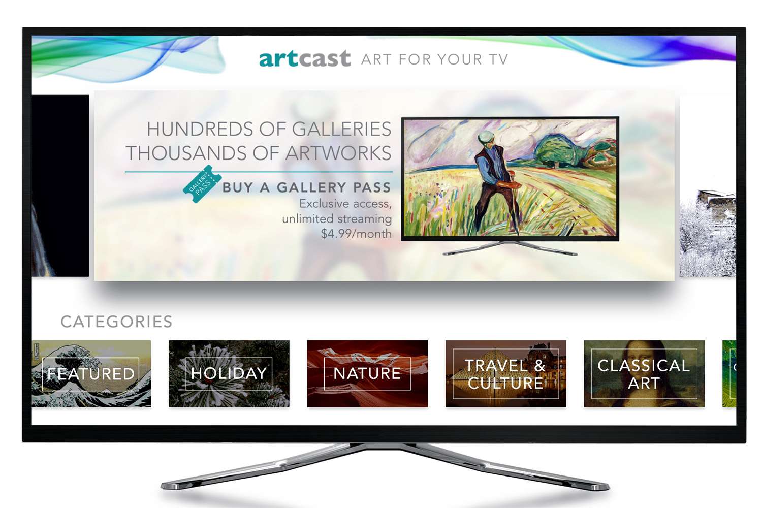 Nabídka Artcast Lite - verze Apple TV