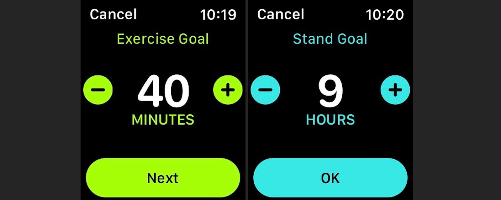 Změňte své cíle v oblasti cvičení a stojů na Apple Watch pomocí aplikace Activity