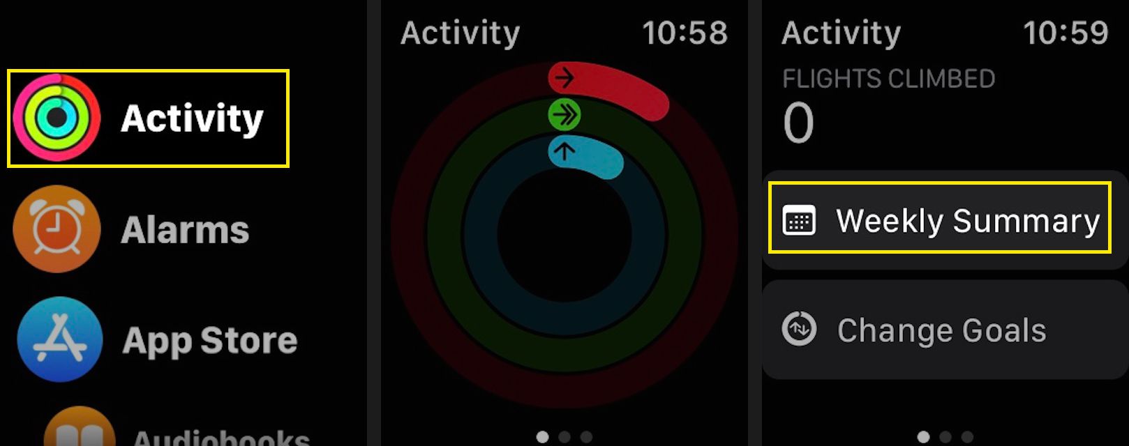 Zobrazte své týdenní shrnutí v aplikaci Apple Watch Activity